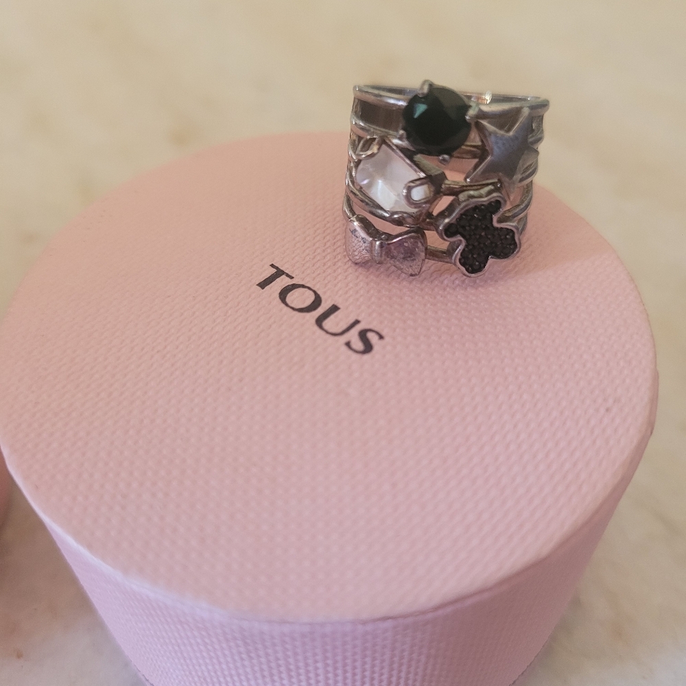 TOUS Join ring in sterling silver and gems - Picture 4 of 6
